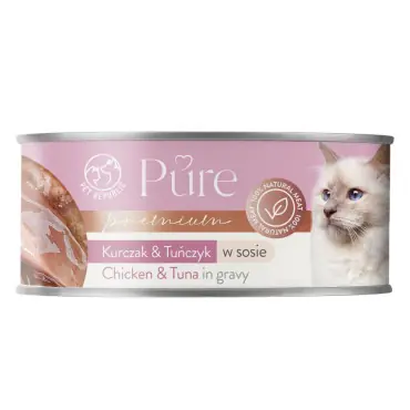 Nowość PET REPUBLIC PURE MOKRA KARMA DLA KOTA kurczak i tuńczyk w sosie