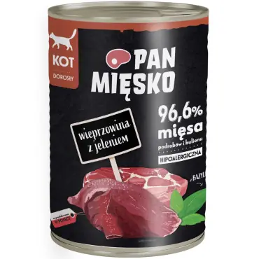 PAN MIĘSKO MOKRA KARMA DLA KOTA wieprzowina z jeleniem Okazja