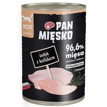 PAN MIĘSKO MOKRA KARMA DLA KOTA indyk z królikiem Wyjątkowa oferta