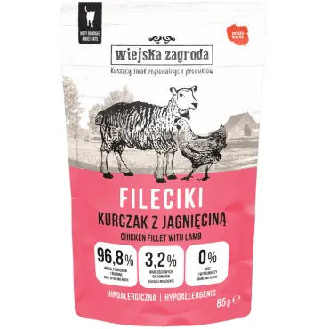 Oferta WIEJSKA ZAGRODA KARMA DLA KOTA fileciki kurczak z jagnięciną