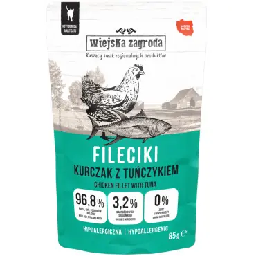 WIEJSKA ZAGRODA KARMA DLA KOTA fileciki kurczak z tuńczykiem Wyjątkowa oferta