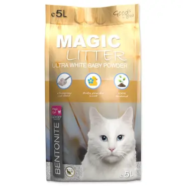Niska cena MAGIC LITTER ULTRA WHITE BABY POWDER ŻWIREK DLA KOTA
