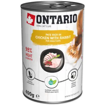 ONTARIO PATE MOKRA KARMA DLA KOTA - kurczak i królik z żurawiną Oferta
