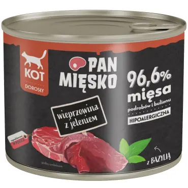 PAN MIĘSKO MOKRA KARMA DLA KOTA wieprzowina z jeleniem Kup online