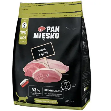 Wyjątkowa oferta PAN MIĘSKO SUCHA KARMA DLA KOTA S indyk z gęsią