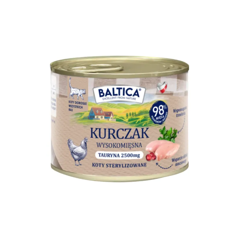 Wyprzedaż Baltica Mokra Karma dla Kota – Kurczak 185g