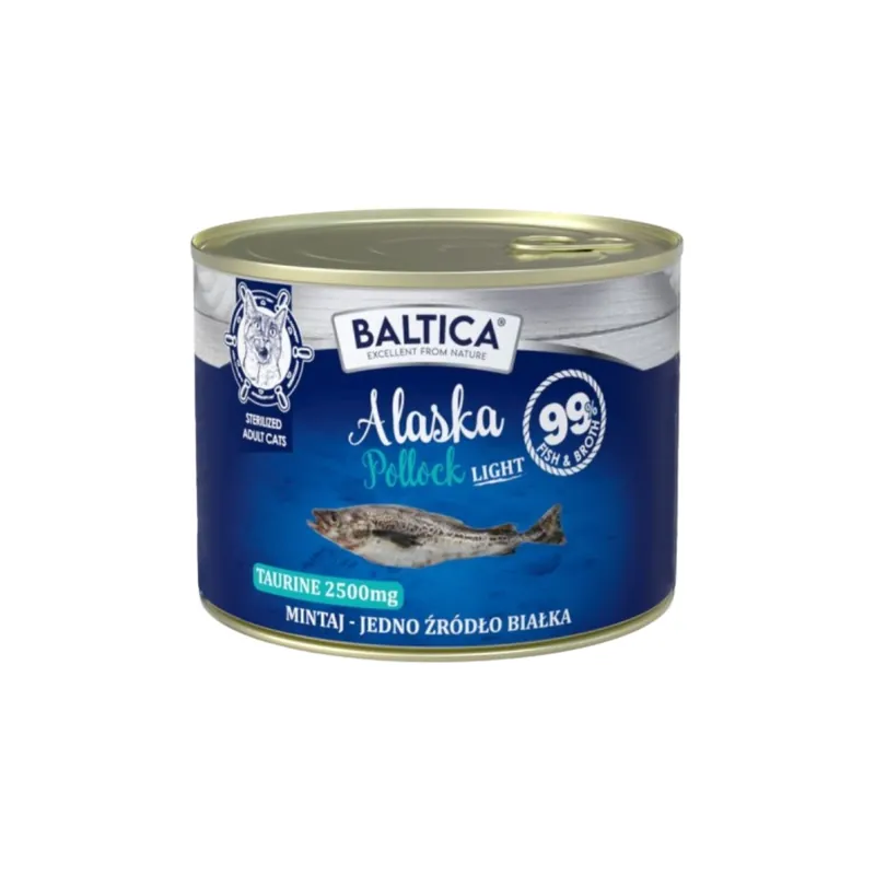 Baltica Excellent Mokra Karma dla Kota – Mintaj Light 185g Dostępne od ręki