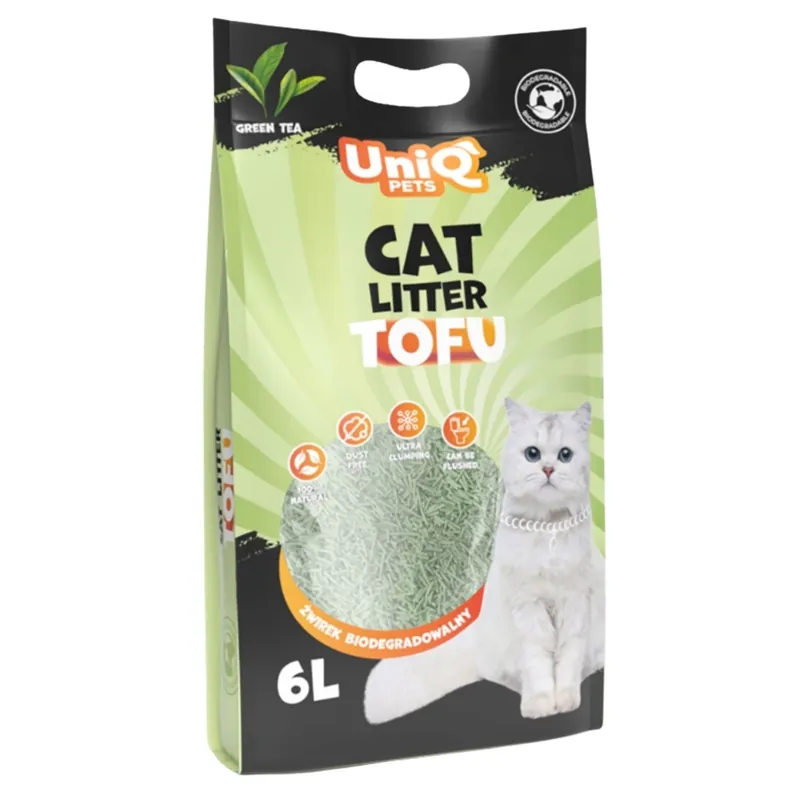 Cena promocyjna Żwirek Tofu Zielona Herbata 2,5 kg (6 L)- Biodegradowalny