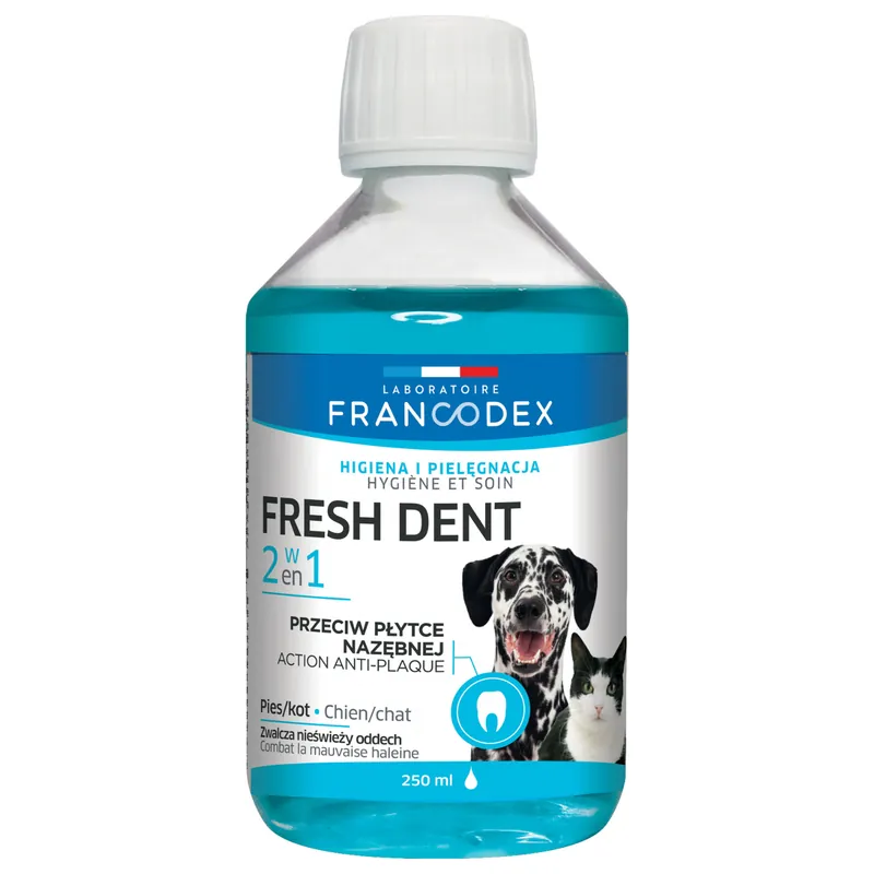 FRANCODEX Płyn Do Zębów Dla Psów i Kotów 250ml Nowy