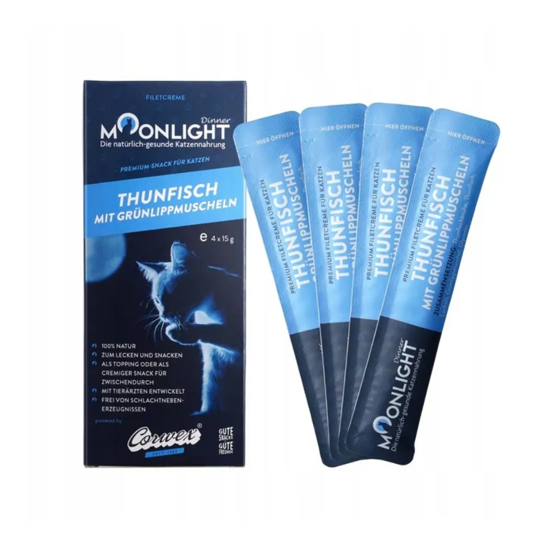 Cena promocyjna Moonlight Dinner Filety Kremowe Tuńczyk z Omułkiem (4x15g)