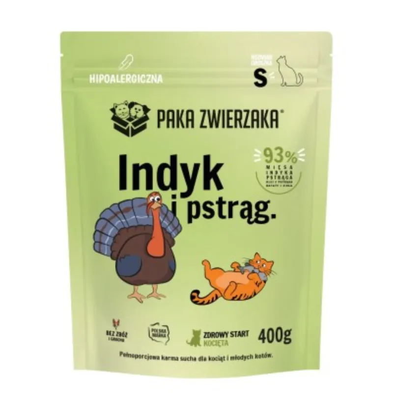 Wysoka jakość Paka Zwierzaka Karma Dla Kociąt Indyk Pstrąg S