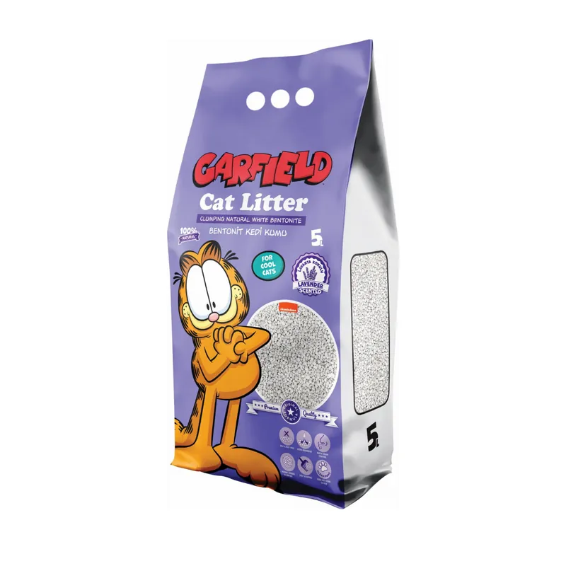 Ograniczona ilość Garfield żwirek bentonit dla kota lawendowy 5L