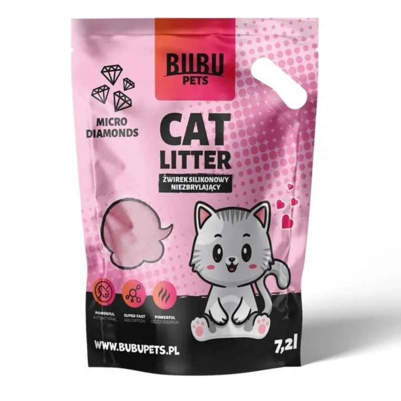 Zamów dziś Żwirek silikonowy dla kotów Micro Diamonds różowy 7,2L/3kg