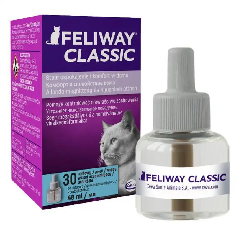 Dostępne od ręki Feliway Classic Kocie Feromony Wkład 30 Dniowy 48ml