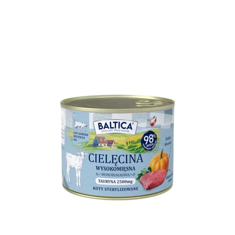 Baltica Mono Cielęcina – karma mokra dla kota 185 g Wyprzedaż