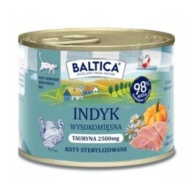 Tylko do końca tygodnia Baltica Karma Mokra Dla Kota Indyk 185g