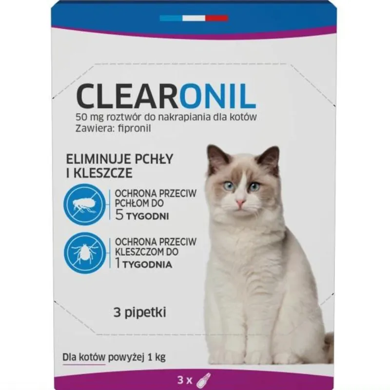 Wyprzedaż Clearonil Krople na Kleszcze Dla Kotów