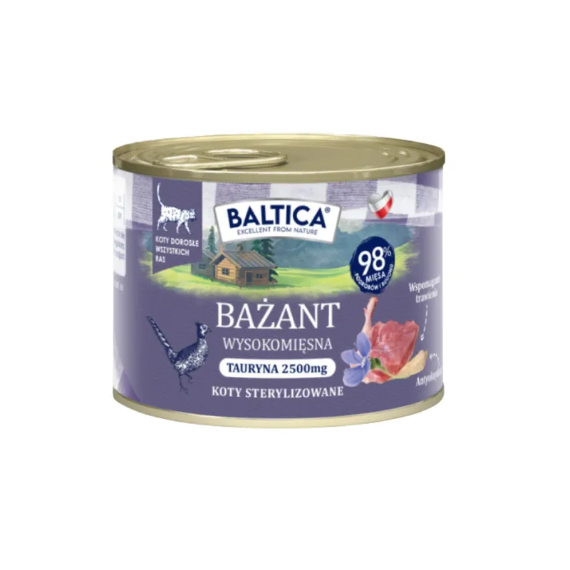 Tylko do końca tygodnia Baltica Mokra Karma dla Kota – Bażant 185 g