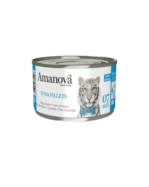 Nie przegap Amanova 07 Tuna Fillets - karma dla kota w bulionie 70g