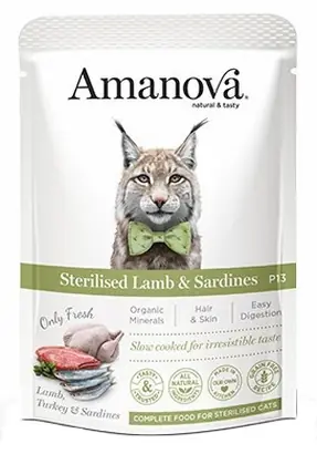Wybór klientów Amanova Lamb & Sardine - karma dla kota jagnięcina i sardynka 85g