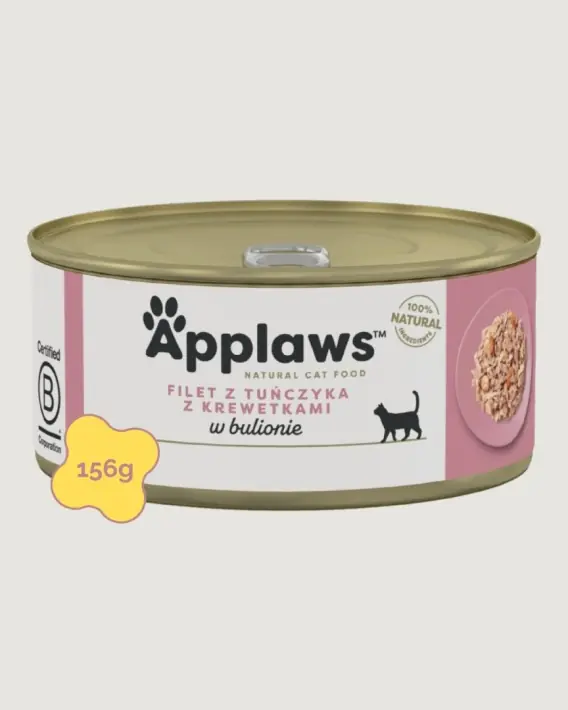 APPLAWS Cat Broth 156g tuńczyk z krewetkami w bulionie dla kota puszka Tylko dziś