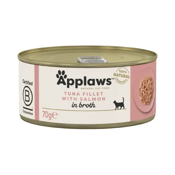 APPLAWS Cat Broth tuńczyk z łososiem w bulionie dla kota puszka 70g Darmowy zwrot