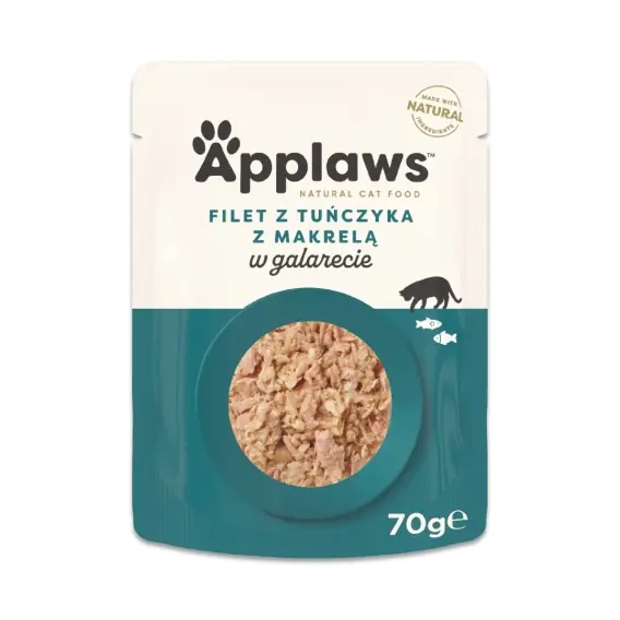 Super okazja APPLAWS Cat Jelly tuńczyk z makrelą w galaretce dla kota saszetka 70g