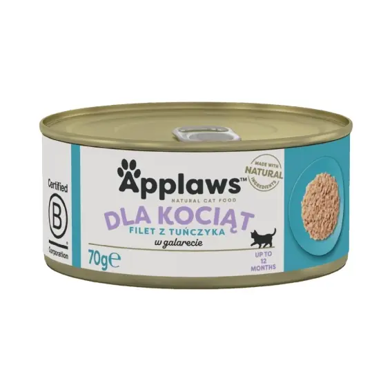 Zamów teraz APPLAWS Cat Kitten Jelly tuńczyk w galaretce dla kociąt puszka 70g