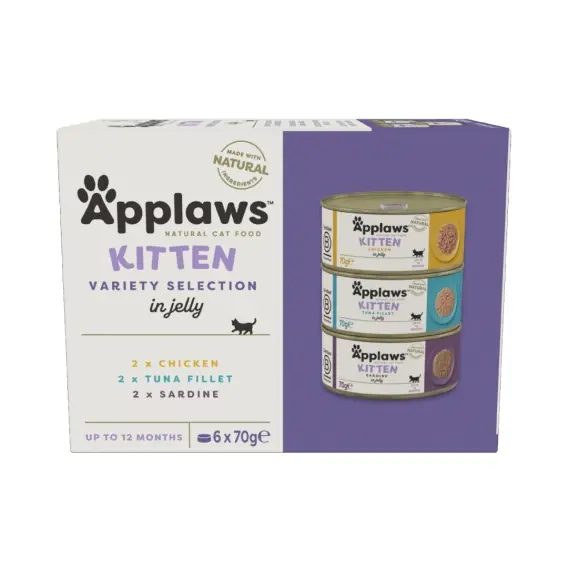 Ostatnia szansa APPLAWS Cat Multipak mix smaków w galaretce dla kociąt 6x70g