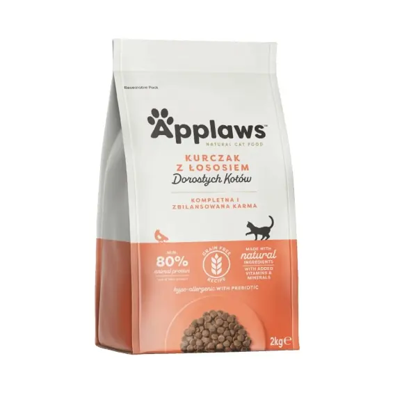 APPLAWS Cat sucha karma bezzbożowa z kurczakiem i łososiem dla kota 2kg Zamów dziś