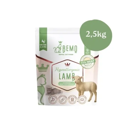 Bemo Cat Hypoallergenic - karma sucha dla kota z jagnięciną 2,5kg Tylko dziś
