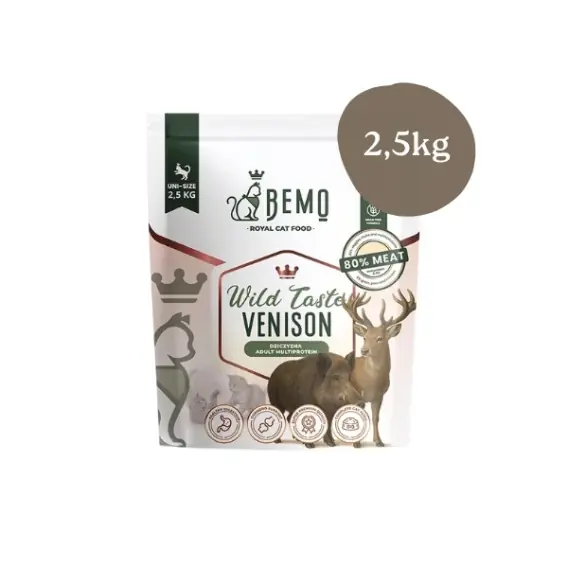 Rabat Bemo Cat Wild Taste Venison - karma sucha dla kota z dziczyzną 2,5kg