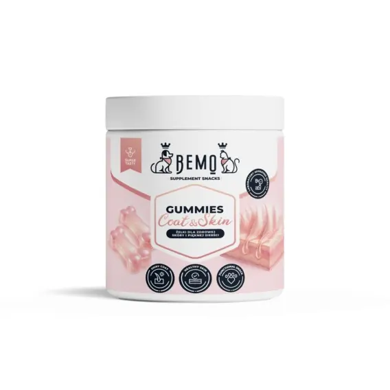 Bemo Gummies Coat & Skin - żelki suplementacyjne wspierające skórę i sierść psów i kotów Oferta limitowana