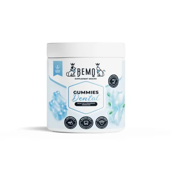 Hit cenowy Bemo Gummies Dental - żelki suplementacyjne wspierające higienę jamy ustnej psów i kotów