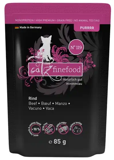 Catz Finefood Purrrr N.119 Wołowina - saszetka dla kota 85g Cena promocyjna