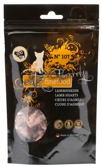 Hit sprzedaży Catz Finefood Purrrrly N.107 liofilizowane serca jagnięce 35g