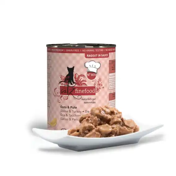 Catz Finefood Ragout N.603 Gęś i indyk - karma dla kota w sosie 380g Cena promocyjna
