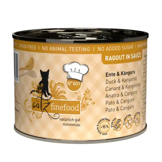 Catz Finefood Ragout N.607 Kaczka i kangur - karma dla kota w sosie 190g Bestseller