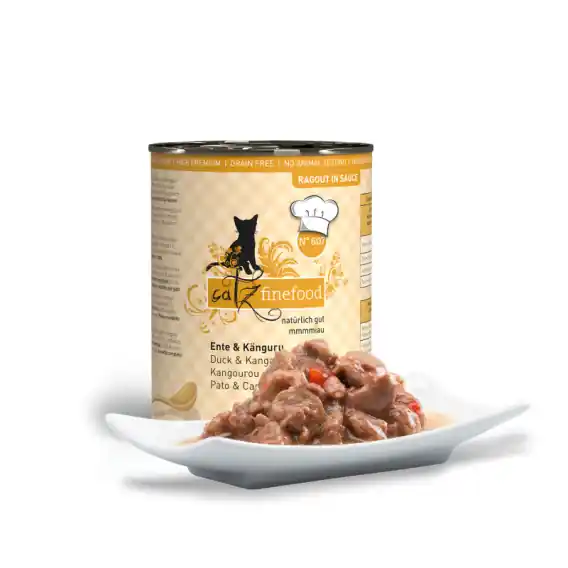 Rabat Catz Finefood Ragout N.607 Kaczka i kangur - karma dla kota w sosie 380g