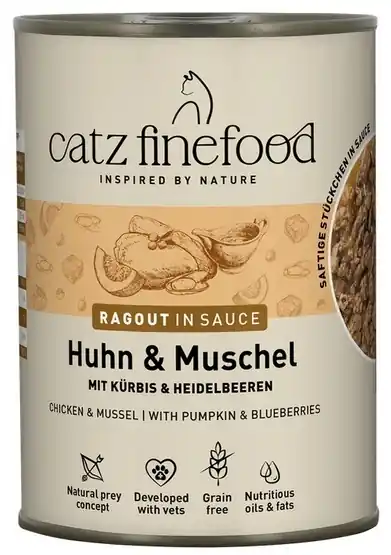 Super okazja Catz Finefood Ragout N.613 Kurczak i omułek - karma dla kota w sosie 380g