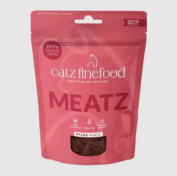 Ostatnie sztuki Catz Finefood Meatz N.15 Konina - przysmak dla kota 45g