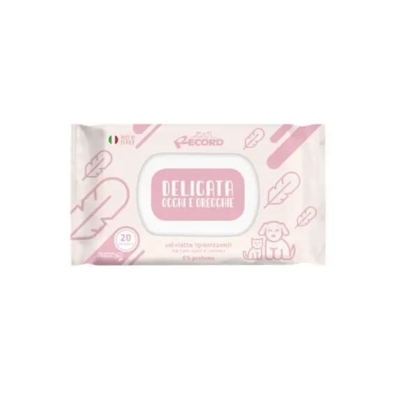 Record Salviette Delicata - delikatne chusteczki do oczu i uszu nieperfumowane 20szt. Bezpieczne zakupy
