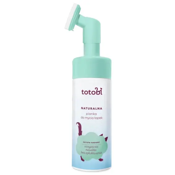 Totobi Naturalna pianka do mycia łapek z silikonową szczoteczką - dla kota i psa 200ml Super okazja