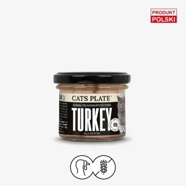 Okazja Cats Plate Indyk 100g karma monobiałkowa dla kota