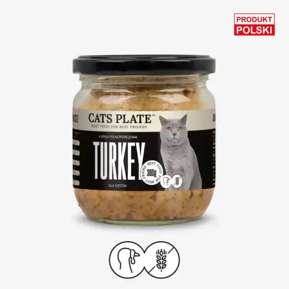 Cats Plate Indyk 360g karma monobiałkowa dla kota Wysoka jakość