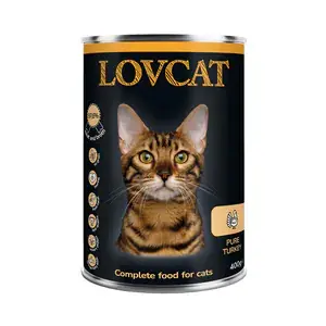 LOVCAT Pure Turkey - indyk puszka dla kotów 400g Dostępne od ręki