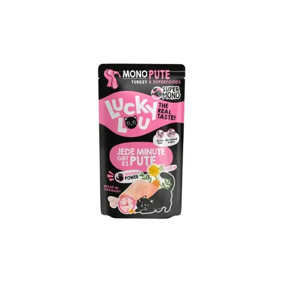 Szybka wysyłka Lucky Lou SuperMono Indyk - monobiałkowa karma dla kota 125g