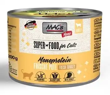 MAC‘s MONO Superfood indyk karma mokra dla kotów 200g Ekspresowa dostawa