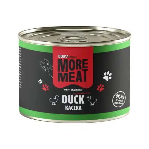 Premium BUBAlicious More Meat Pure Duck - karma dla kota mono kaczka 185g