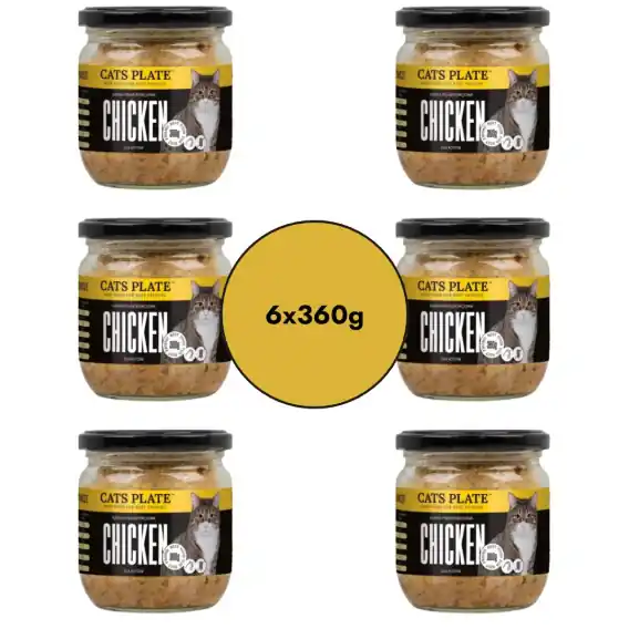 Zestaw Cats Plate Kurczak 6x360g - karma monobiałkowa dla kota Super okazja